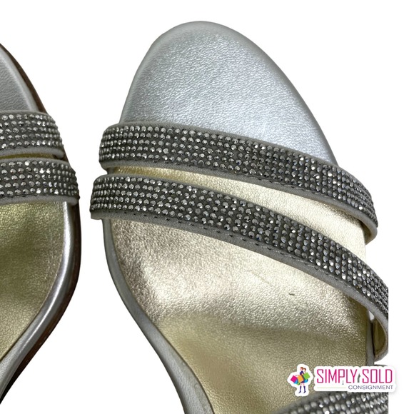 Naturalizer Women's Vanessa 2 Silver Evening‎ Strappy Sandals Open Toe W/ Box 5M - Picture 6 of 11